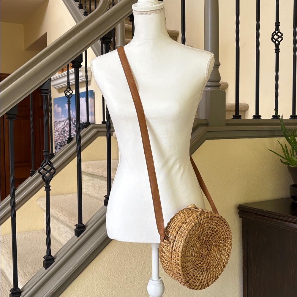 Forever 21 Rattan Circular Handbag